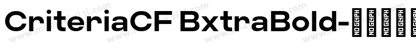 CriteriaCF BxtraBold字体转换